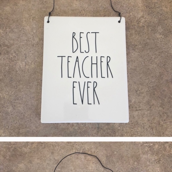 Rae Dunn - BEST TEACHER EVER PLAQUE - Picture 5 of 6